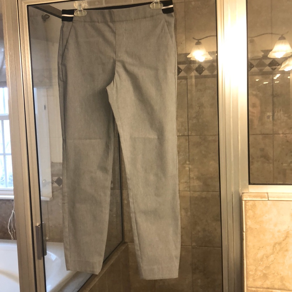 Gray skinny dress pants